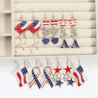 1 Pair Simple Style Classic Style Printing Printing Inlay Zinc Alloy Rhinestones Drop Earrings main image 5
