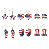 1 Pair Simple Style Classic Style Printing Printing Inlay Zinc Alloy Rhinestones Drop Earrings main image 2