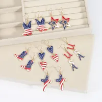 1 Pair Simple Style Classic Style Printing Printing Inlay Zinc Alloy Rhinestones Drop Earrings main image 3