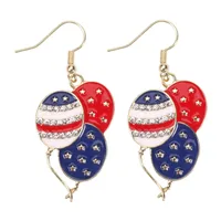 1 Pair Simple Style Classic Style Printing Printing Inlay Zinc Alloy Rhinestones Drop Earrings sku image 1