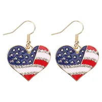 1 Pair Simple Style Classic Style Printing Printing Inlay Zinc Alloy Rhinestones Drop Earrings sku image 8
