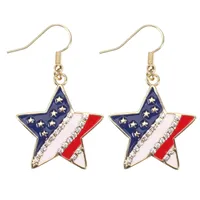 1 Pair Simple Style Classic Style Printing Printing Inlay Zinc Alloy Rhinestones Drop Earrings sku image 10