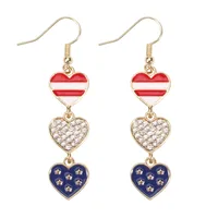 1 Pair Simple Style Classic Style Printing Printing Inlay Zinc Alloy Rhinestones Drop Earrings sku image 14