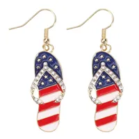 1 Pair Simple Style Classic Style Printing Printing Inlay Zinc Alloy Rhinestones Drop Earrings sku image 16