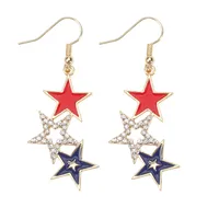 1 Pair Simple Style Classic Style Printing Printing Inlay Zinc Alloy Rhinestones Drop Earrings sku image 12