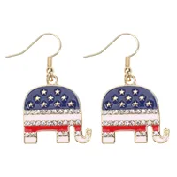 1 Pair Simple Style Classic Style Printing Printing Inlay Zinc Alloy Rhinestones Drop Earrings sku image 5