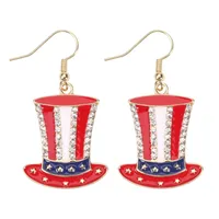 1 Pair Simple Style Classic Style Printing Printing Inlay Zinc Alloy Rhinestones Drop Earrings sku image 7