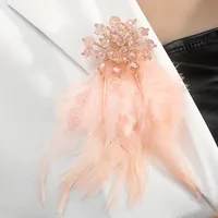 Elegant Lady Feather Artificial Feather Plastic Flower Beads Women's Brooches 1 Piece main image 2