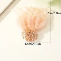 Elegant Lady Feather Artificial Feather Plastic Flower Beads Women's Brooches 1 Piece main image 5