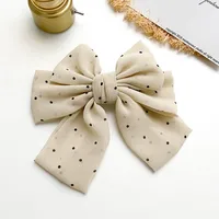 Women's Cute Simple Style Bow Knot Alloy Cloth Hair Clip sku image 2