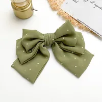 Women's Cute Simple Style Bow Knot Alloy Cloth Hair Clip sku image 1