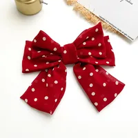 Women's Cute Simple Style Bow Knot Alloy Cloth Hair Clip sku image 3