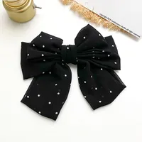 Women's Cute Simple Style Bow Knot Alloy Cloth Hair Clip sku image 4