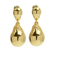 1 Pair IG Style Sweet Water Droplets Inlay Brass Zircon 18K Gold Plated Drop Earrings main image 2