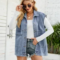 Women's Streetwear Solid Color Pocket Denim Jacket main image 2
