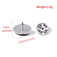 Cute Simple Style Cat 304 Stainless Steel Glass Plating Unisex Collar Pin main image 5