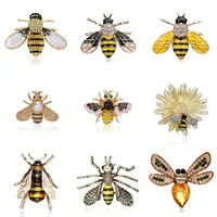 Cartoon Style Cute Animal Insect Bee Alloy Enamel Plating Inlay Rhinestones Unisex Brooches main image 2