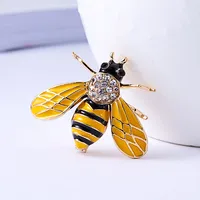 Cartoon Style Cute Animal Insect Bee Alloy Enamel Plating Inlay Rhinestones Unisex Brooches main image 4