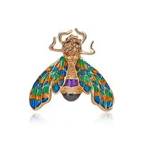 Cartoon Style Cute Animal Insect Bee Alloy Enamel Plating Inlay Rhinestones Unisex Brooches sku image 26