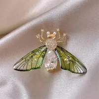 Cartoon Style Cute Animal Insect Bee Alloy Enamel Plating Inlay Rhinestones Unisex Brooches sku image 7