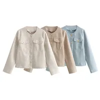 Women's Streetwear Solid Color Pocket Single Breasted Casual Jacket main image 1