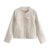 Women's Streetwear Solid Color Pocket Single Breasted Casual Jacket main image 3