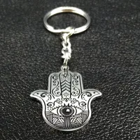 Gothic Hip-Hop Punk Devil's Eye 304 Stainless Steel Carving Silver Plated Keychain main image 4