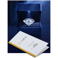925 Sterling Silver Moissanite Zircon Box Chain GRA Certificate Plating Inlay Heart Shape Pendant Necklace main image 7