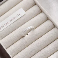 Sterling Silver IG Style Casual Plating Solid Color Open Rings main image 4