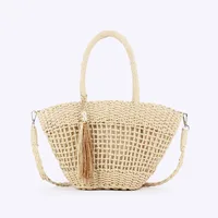 Women's Medium Polyester Straw Geometric Basic Vintage Style String Straw Bag main image 1