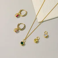 1 Piece Sterling Silver Zircon Geometric Pendant Chain main image 1