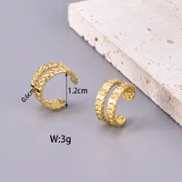 1 Pair Simple Style Classic Style Solid Color Plating 304 Stainless Steel Titanium Steel 18K Gold Plated Ear Cuffs main image 9