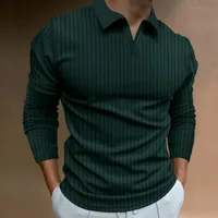 Men's Stripe Solid Color Simple Style Turndown Long Sleeve Regular Fit Men's Tops main image 4