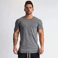 Men's Solid Color Simple Style Round Neck Short Sleeve Slim Men's T-shirt main image 2
