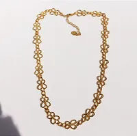 Wholesale Simple Style Heart Shape Butterfly Brass Plating 18K Gold Plated Necklace sku image 1