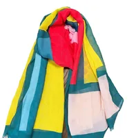 Women's Basic Simple Style Geometric Cotton Scarf main image 3