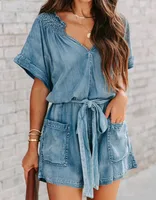 Women's Short Sleeve Bodysuits Streetwear Solid Color main image 4