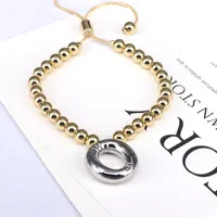 Copper Gold Plated Vintage Style Simple Style Plating Letter Bracelets sku image 11