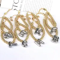 Copper Gold Plated Vintage Style Simple Style Plating Letter Bracelets main image 10