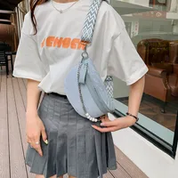 Women's Pu Leather Solid Color Punk Sewing Thread Dumpling Shape Zipper Shoulder Bag main image 3