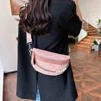 Women's Pu Leather Solid Color Punk Sewing Thread Dumpling Shape Zipper Shoulder Bag main image 2