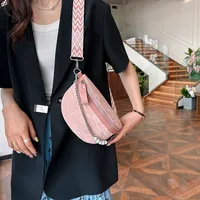 Women's Pu Leather Solid Color Punk Sewing Thread Dumpling Shape Zipper Shoulder Bag main image 6