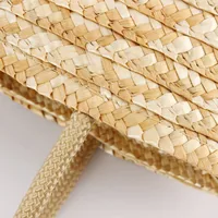 Women's Medium Straw Solid Color Elegant Beach Zipper Straw Bag main image 2