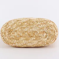 Women's Medium Straw Solid Color Elegant Beach Zipper Straw Bag main image 4