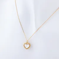 Wholesale Jewelry Simple Style Geometric Natural Stone 18K Gold Plated Inlay Pendant Necklace main image 5