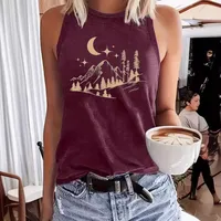 Women's Racerback Tank Tops Tank Tops Printing Streetwear Star Moon main image 5