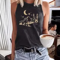 Women's Racerback Tank Tops Tank Tops Printing Streetwear Star Moon main image 4