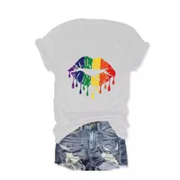 Women's T-shirt Short Sleeve T-Shirts Printing Streetwear Mouth main image 5
