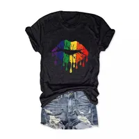 Women's T-shirt Short Sleeve T-Shirts Printing Streetwear Mouth main image 4