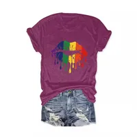 Women's T-shirt Short Sleeve T-Shirts Printing Streetwear Mouth main image 3